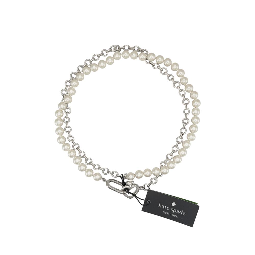 KATE SPADE New York Statement Spade Pearl Wrap Necklace